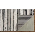 Feizy Micah Industrial Abstract, Silver/Gray/Black, 3'-11" x 6' Accent Rug