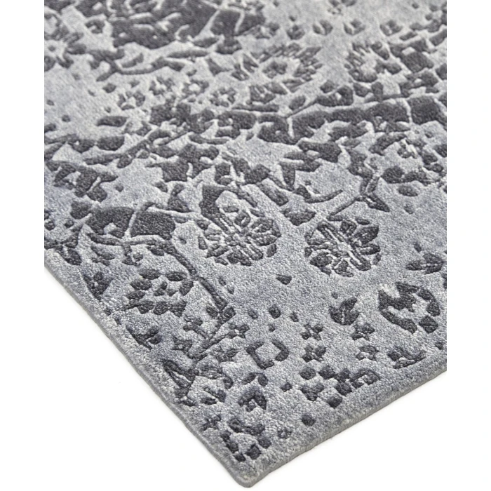 Feizy Mckinnon Gray/Silver/Blue 8816882F 9ft.6in. x 13ft.6in. Rect. Rug