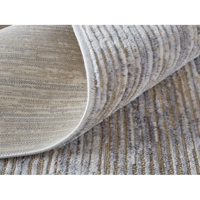 Feizy Laina Rustic Distressed, Taupe/Silver/Tan, 3' x 8' Runner