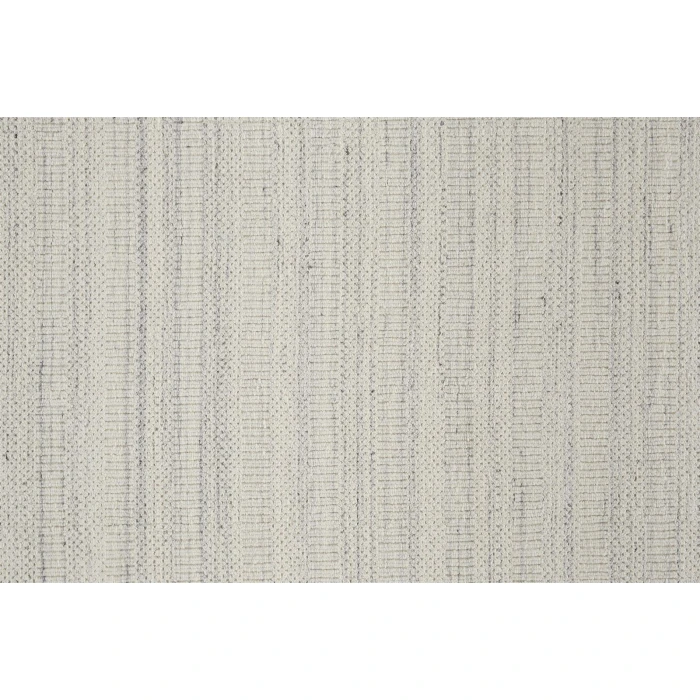 Feizy Keaton Handmade Striped Wool Rug, Neutral Light Gray, 5ft x 8ft Area Rug