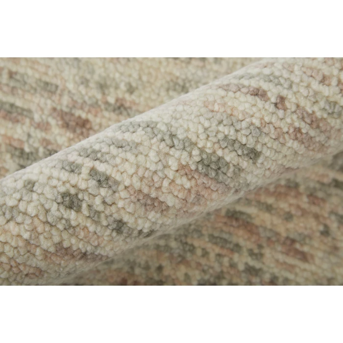 Feizy Branson Casual Solid, Ivory/Pink/Gray, 2' x 3' Accent Rug