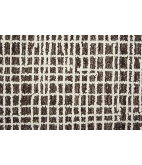 Feizy Maddox Modern Tufted Architectural Rug, Chocolate Brown, 3ft-6in x 5ft-6in