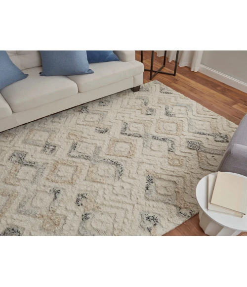 Feizy Anica IVORY/BLUE ANC8004F 6 ft. X 9 ft. Rectangle Rug