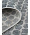 Feizy Atwell Contemporary Abstract Dot Area Rug, Teal/Silver Gray, 5ft-3in x 7ft-6in
