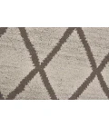 Feizy Barbary Global Diamond, Ivory/Brown, 8'-6" x 11'-6" Area Rug