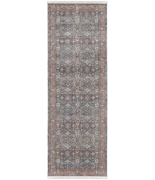 Feizy Marquette Vintage Oriental, Blue/Red, 2'-8" x 8' Runner