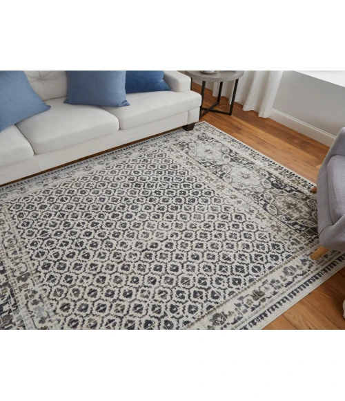 Feizy Kano GRAY/IVORY 8643874F 7 ft. 10 in. X 10 ft. Rectangle Rug