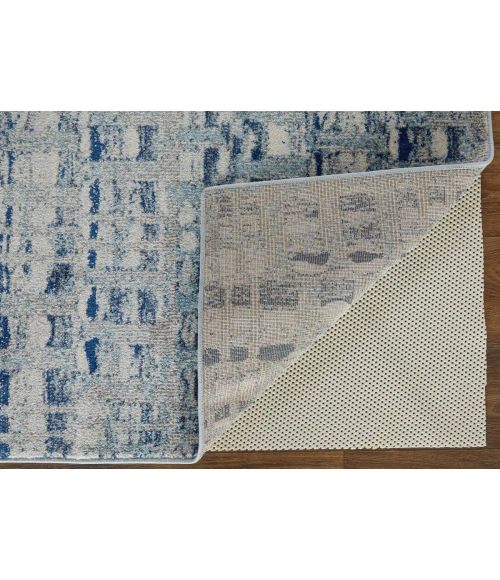 Feizy Edgemont Casual Abstract, Blue/Ivory, 10' x 14' Area Rug