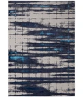 Feizy Indio Industrial Abstract, Ivory/Blue/Gray, 3'-11" x 6' Accent Rug