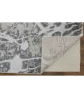 Feizy Astra Industrial Abstract, Gray/Silver/Ivory, 2'-10" x 7'-10" Runner