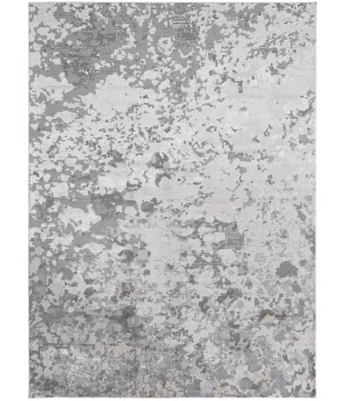 Feizy Micah Industrial Abstract, Silver/Gray/White, 3'-11" x 6' Accent Rug