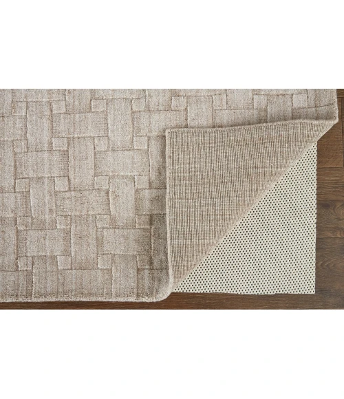 Feizy Redford Minimal Viscose Rug, Beige, 9' x 12' Area Rug