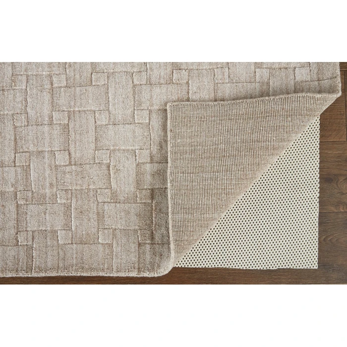 Feizy Redford Minimal Viscose Rug, Beige, 12' x 15' Area Rug