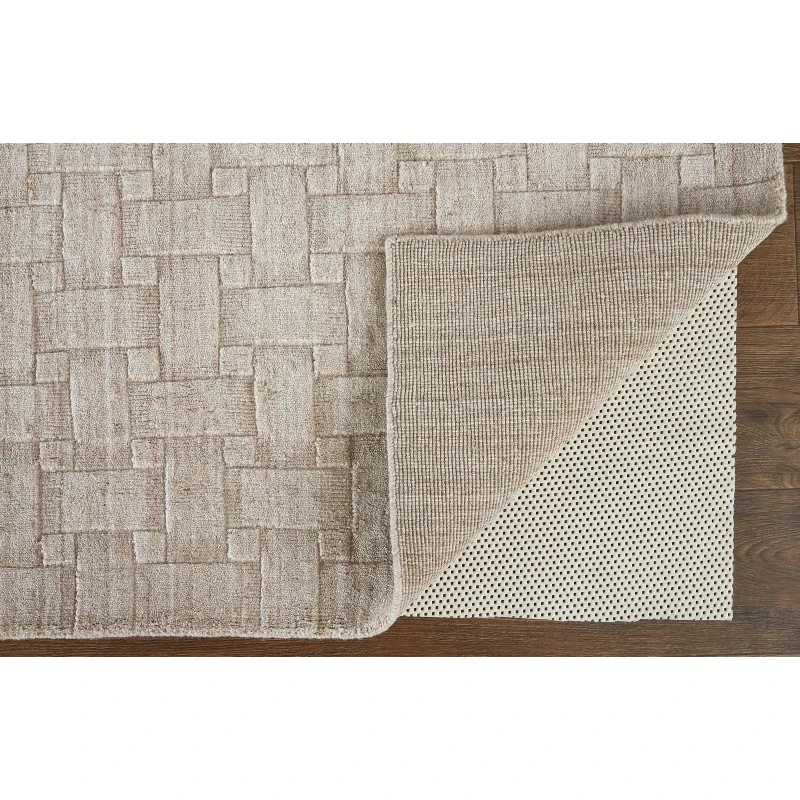 Feizy Redford Minimal Viscose Rug, Beige, 2' x 3' Area Rug
