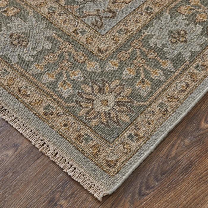 Feizy Corbitt Classic Oriental, Blue/Gold/Gray, 7'-9" x 9'-9" Area Rug