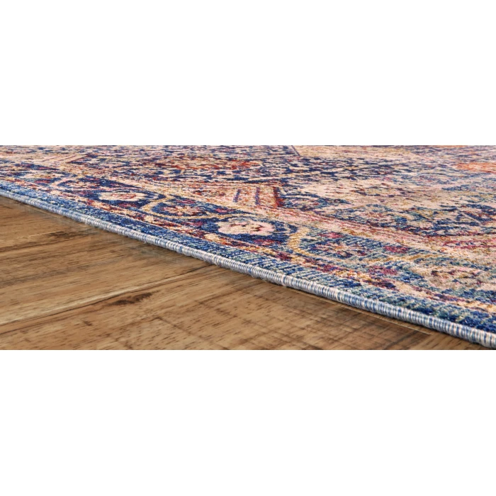 Feizy Torina Classic Oriental, Blue/Red/Gold, 9'-6" x 12'-7" Area Rug