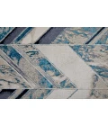 Feizy Indio Casual Herringbone, Ivory/Blue/Gray, 9'-2" x 12' Area Rug