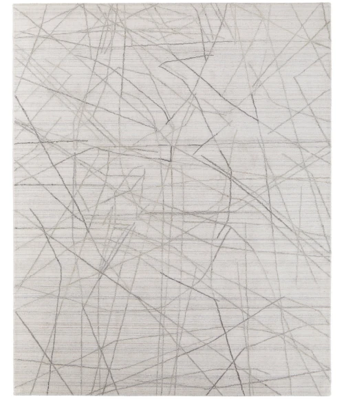 Feizy Whitton Casual Abstract, Ivory/Gray, 9' x 12' Area Rug