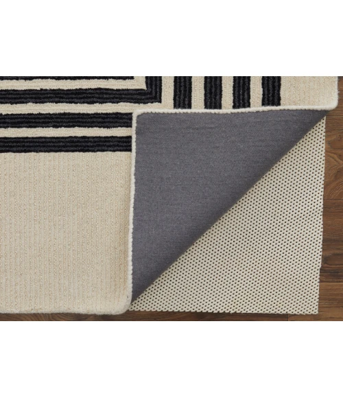 Feizy Maguire Industrial Abstract, Gray/Ivory/Black, 5' x 8' Area Rug