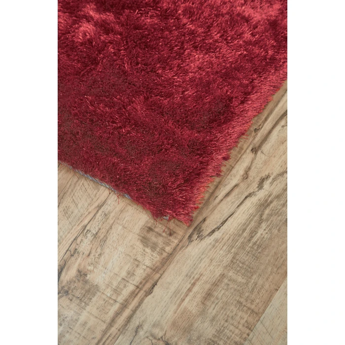 Feizy Indochine Luxury & Glam Solid, Red, 8' x 8' Round Rug