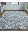 Feizy Belfort Vintage Medallion, Ivory/Blue, 10' x 14' Area Rug