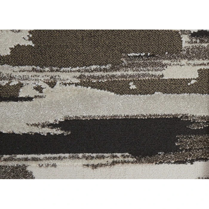 Feizy Vancouver Contemporary Streak/Painterly Rug, Brown/Ivory, 2'-10" X 7'-10" Area Rug