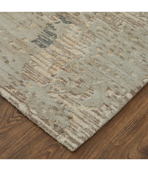Feizy Zarah Bohemian & Eclectic Abstract, Brown/Tan/Black, 9' x 12' Area Rug