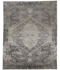 Feizy Sarrant 3963F SMOKE Area Rug 9 ft. 6 in. X 12 ft. 7 in. Rectangle