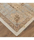 Feizy Celene French & Victorian Bordered, Tan/Brown/Gray, 7'-9" x 7'-9" Round Rug