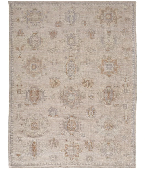 Feizy Wendover Eco-Friendly PET Oushak Rug, Ivory/Tan/Opal Gray, 9ft x 12ft Area Rug