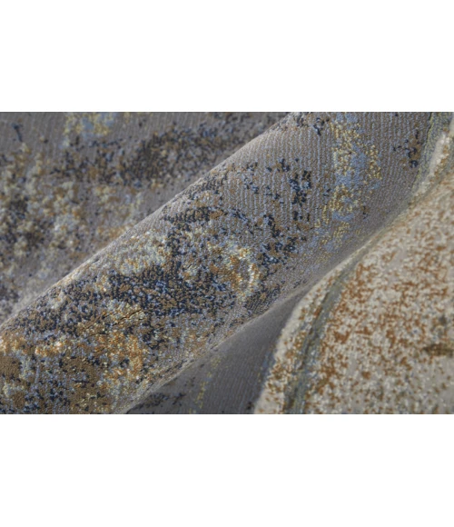Feizy Clio Industrial Watercolor, Brown/Gray/Black, 2' x 3' Accent Rug
