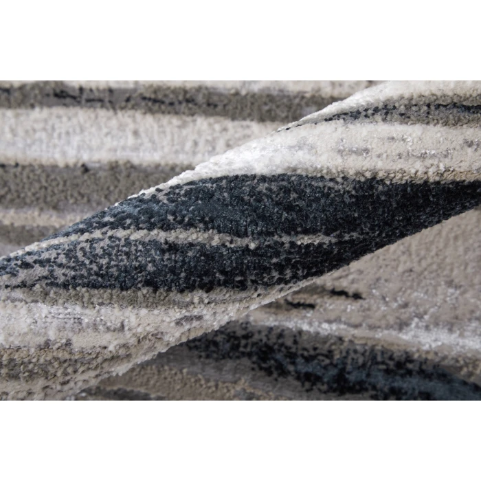Feizy Jewel Silver/Black COJ39CJF 6ft.7in. x 9ft.6in. Rect. Rug