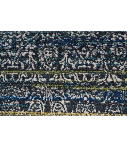 Feizy Brixton Bohemian & Eclectic Abstract, Blue/Ivory/Green, 10' x 13'-2" Area Rug