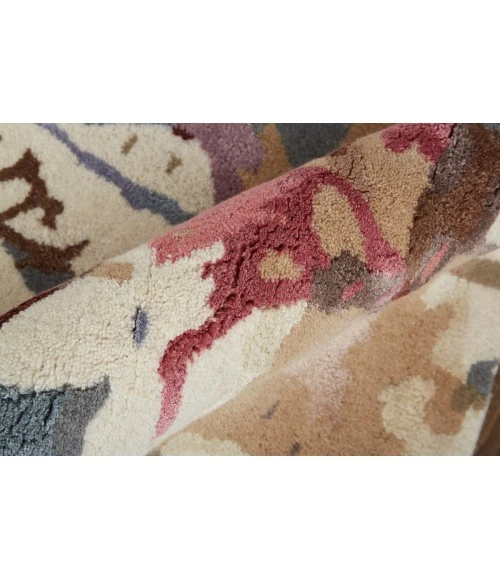 Feizy Dafney Casual Floral & Botanical, Blue/Pink/Gray, 5' x 8' Area Rug