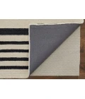 Feizy Maguire Industrial Abstract, Ivory/Black, 10' x 14' Area Rug
