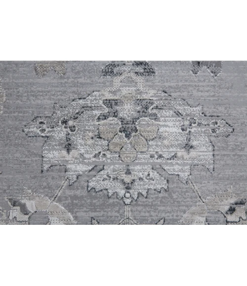 Feizy Macklaine Transitional Metallic Rug,Silver Gray/Ivory, 10ft x 13ft-2in Area Rug