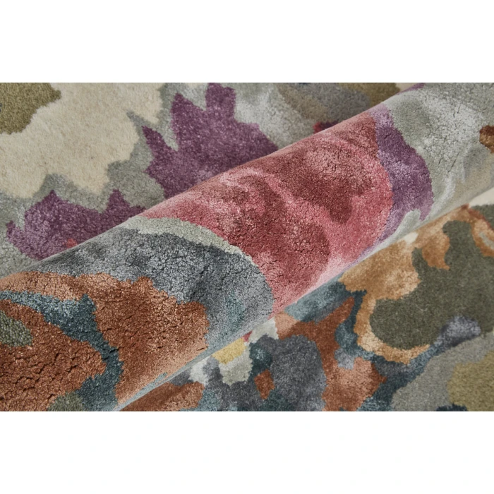 Feizy Dafney Casual Floral & Botanical, Purple/Pink/Green, 2' x 3' Accent Rug