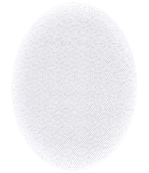 Feizy Saphir Mira WHITE/WHITE 6803491F 7 ft. 6 in. X 7 ft. 6 in. Round Rug