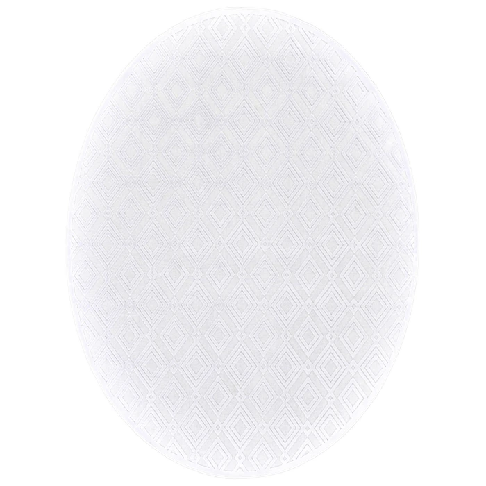 Feizy Saphir Mira WHITE/WHITE 6803491F 7 ft. 6 in. X 7 ft. 6 in. Round Rug
