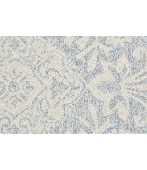 Feizy Belfort Modern Floral Paisley Rug, Celestial Blue/Ivory, 9ft x 12ft Area Rug