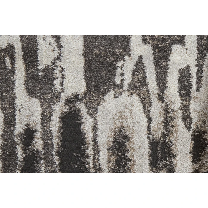 Feizy Vancouver Contemporary Abstract Rug, Gray/Charcoal Gray, 2'-10" X 7'-10" Area Rug