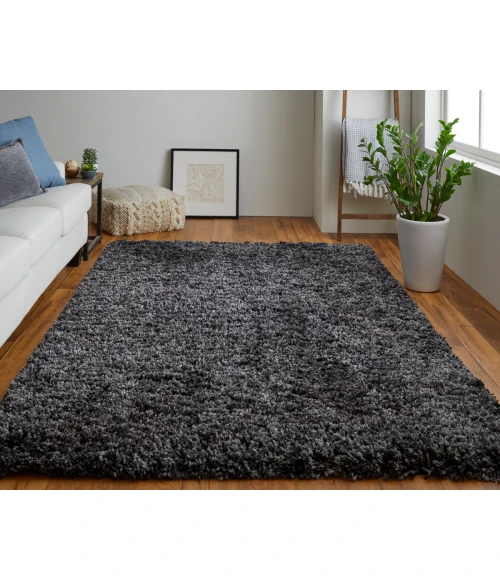 Feizy Stoneleigh Luxury & Glam Solid, Black/Gray, 10' x 14' Area Rug