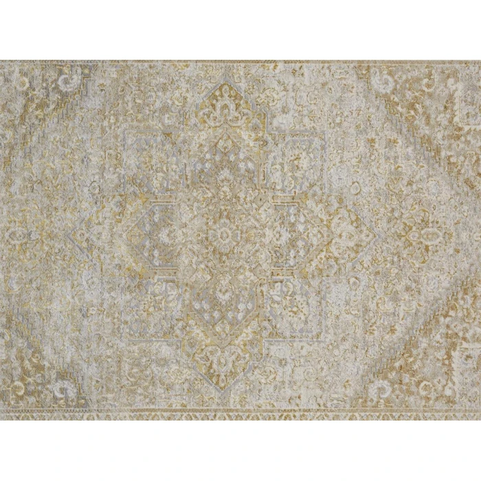 Feizy Aura Classic Oriental, Ivory/Gold, 3'-11" x 6' Accent Rug