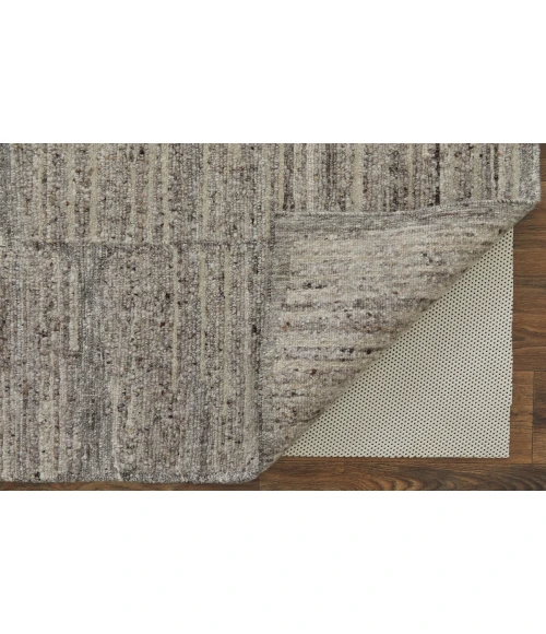 Feizy Navaro Scandinavian Abstract, Gray/Ivory/Taupe, 2'-6" x 10' Runner