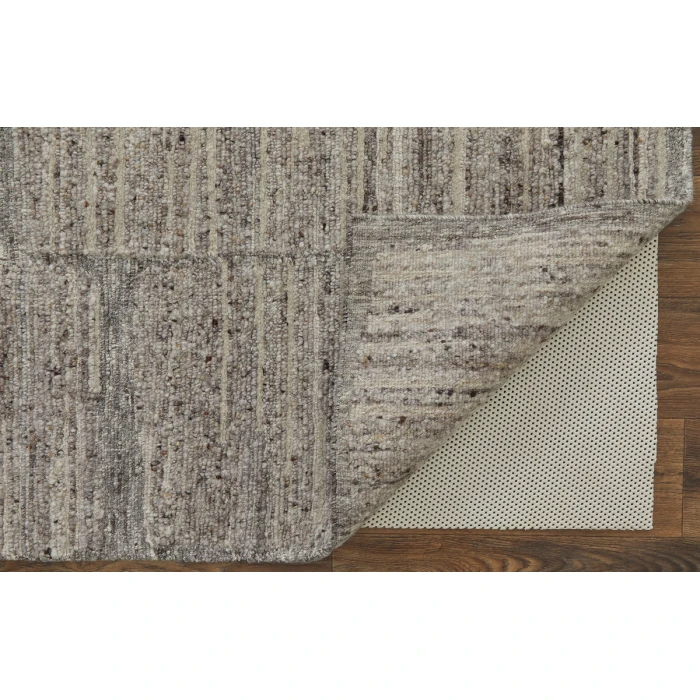 Feizy Navaro Scandinavian Abstract, Gray/Ivory/Taupe, 5'-6" x 8'-6" Area Rug