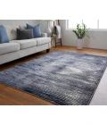 Feizy Indio Industrial Gradient & Ombre, Blue/Gray/Ivory, 3'-11" x 6' Accent Rug