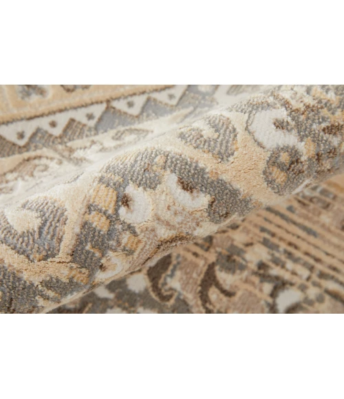Feizy Celene Vintage Medallion, Brown/Ivory/Tan, 7'-9" x 10' Area Rug