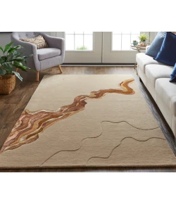 Feizy Serrano 8853F ORANGE Area Rug 5 ft. X 8 ft. Rectangle