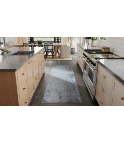 Feizy Sonora Blue/Black SNR39PLF 2 ft. 6 in. X 7 ft. 3 in. Rect. Rug