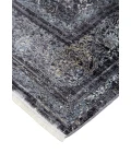 Feizy Sarrant Bohemian & Eclectic Medallion, Gray/Silver/Ivory, 9'-6" x 12'-7" Area Rug